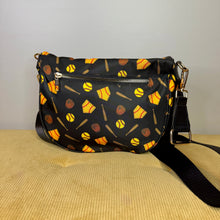 Load image into Gallery viewer, The Roni Nylon Crossbody - Softball on Black
