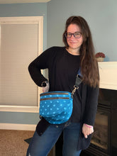 Load image into Gallery viewer, The Roni Nylon Crossbody - Dark Blue Hearts