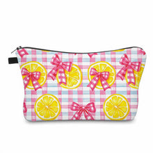 Load image into Gallery viewer, Pouch - Plaid Gingham Lemon Bow