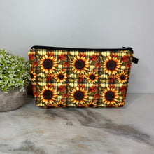 Load image into Gallery viewer, Pouch - Fall Sunflower Plaid