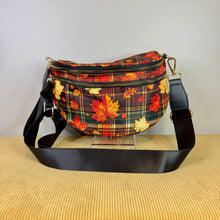 Load image into Gallery viewer, The Roni Nylon Crossbody - Fall Plaid Leaves