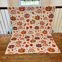 Load image into Gallery viewer, Blanket Halloween #2 - Plaid Pumpkins