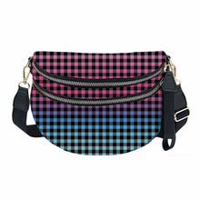 Load image into Gallery viewer, The Roni Nylon Crossbody - Plaid Ombre Black