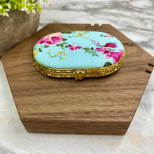 Load image into Gallery viewer, Compact Mirror - Blue Floral (by shape)