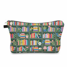 Load image into Gallery viewer, Pouch - Book Bookshelf Green