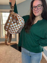 Load image into Gallery viewer, The Roni Nylon Crossbody - Checkered Camel