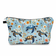 Load image into Gallery viewer, Pouch - Animal Floral Turtle Blue
