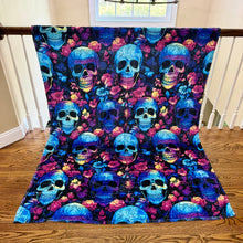Load image into Gallery viewer, Blanket Halloween #25 - Rainbow Skull