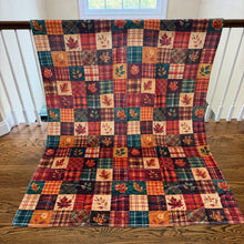 Load image into Gallery viewer, Blanket Halloween #1 - Quilted Leaves