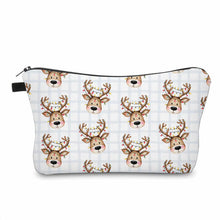 Load image into Gallery viewer, Pouch - Christmas - Reindeer Lights Plaid