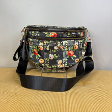 Load image into Gallery viewer, The Roni Nylon Crossbody - Floral on Black