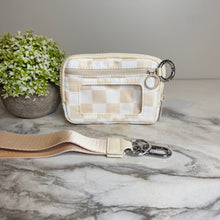 Load image into Gallery viewer, Rue - Nylon Wristlet Wallet - Beige Check