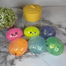 Load image into Gallery viewer, Squishy Toy - Viral Dumpling, Quick Squeeze Glitter - Blue