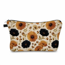 Load image into Gallery viewer, Pouch - Floral Animal Print Orange Black Daisy