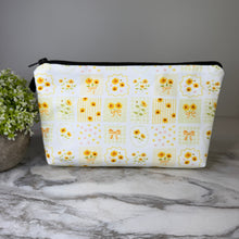 Load image into Gallery viewer, Pouch - Floral Sunflower Bow Squares
