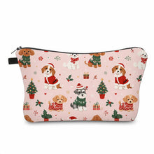 Load image into Gallery viewer, Pouch - Christmas Winter - Dogs on Pink