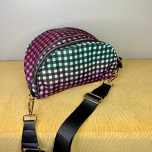 Load image into Gallery viewer, The Roni Nylon Crossbody - Plaid Ombre Black