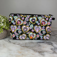 Load image into Gallery viewer, Pouch - Cat, Paw Heart Meow Black