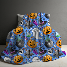 Load image into Gallery viewer, Blanket - Halloween - Blue Friends