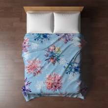 Load image into Gallery viewer, Blanket - Christmas - Snowflake on Blue - PREORDER
