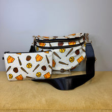 Load image into Gallery viewer, Bundled Set - Roni & Pouch - Softball on White