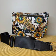 Load image into Gallery viewer, The Roni Nylon Crossbody - Turquoise Sunflower