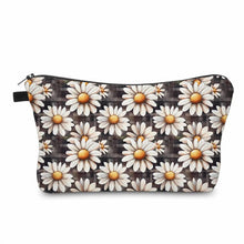 Load image into Gallery viewer, Pouch - Floral Brown Daisy Gingham