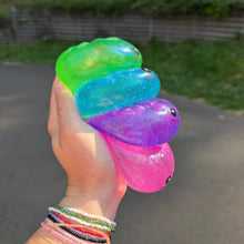 Load image into Gallery viewer, Squishy Toy - Viral Dumpling, Slow Rise Glitter - Blue
