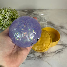Load image into Gallery viewer, Squishy Toy - Viral Dumpling, Quick Squeeze Glitter - Purple
