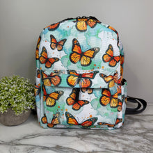 Load image into Gallery viewer, Mini Backpack - Butterfly Orange Teal