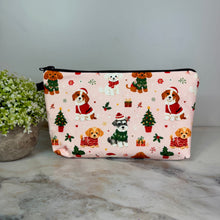 Load image into Gallery viewer, Pouch - Christmas Winter - Dogs on Pink