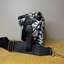 Load image into Gallery viewer, The Roni Nylon Crossbody - Black Gingham Daisy Floral