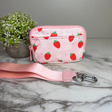 Load image into Gallery viewer, Rue - Nylon Wristlet Wallet - Pink Strawberry