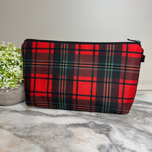 Load image into Gallery viewer, Pouch - Christmas - Plaid Red Green