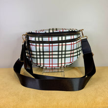 Load image into Gallery viewer, The Roni Nylon Crossbody - Plaid Blue Tan