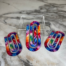 Load image into Gallery viewer, Jumbo Paperclip - Glitter Tie Dye