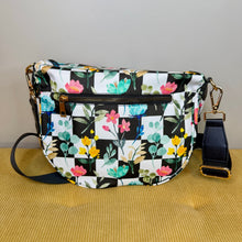 Load image into Gallery viewer, The Roni Nylon Crossbody - Floral Checker