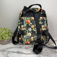 Load image into Gallery viewer, Mini Backpack - Floral On Black
