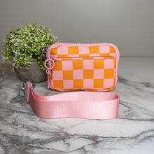 Load image into Gallery viewer, Rue - Nylon Wristlet Wallet - Pink Orange Plaid