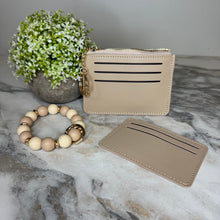 Load image into Gallery viewer, Denim Suede Bracelet Keychain & Card Holder Wallet