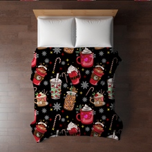 Load image into Gallery viewer, Blanket Christmas #9 - Coffee & Candy Canes - PREORDER