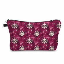 Load image into Gallery viewer, Pouch - Christmas - Snowflake Maroon