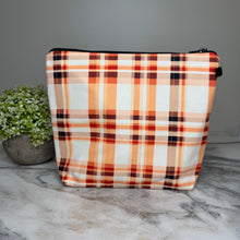 Load image into Gallery viewer, Pouch XL - Plaid Orange, Lighter