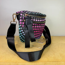 Load image into Gallery viewer, The Roni Nylon Crossbody - Plaid Ombre Black