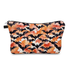 Load image into Gallery viewer, Pouch - Halloween Fall - Bats Black Orange