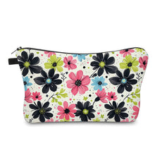 Load image into Gallery viewer, Pouch - Floral Pink Blue Lime Black