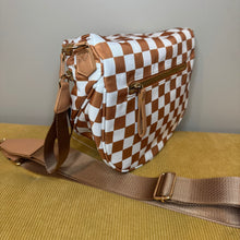 Load image into Gallery viewer, The Roni Nylon Crossbody - Checkered Camel