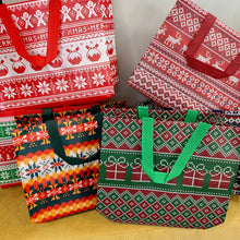 Load image into Gallery viewer, Reusable Tote Bag - Christmas Sweater - Large