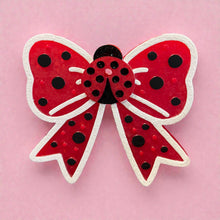 Load image into Gallery viewer, Lady Bug Bow Freshie
