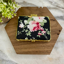 Load image into Gallery viewer, Compact Mirror - Black Floral (by shape)